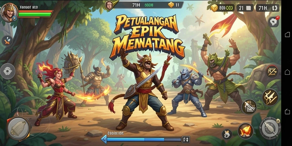 Gameplay 71H yang menegangkan di dunia petualangan.