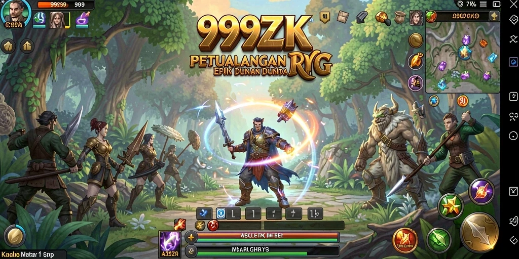 Tampilan gameplay RPG yang mendebarkan dan penuh aksi.