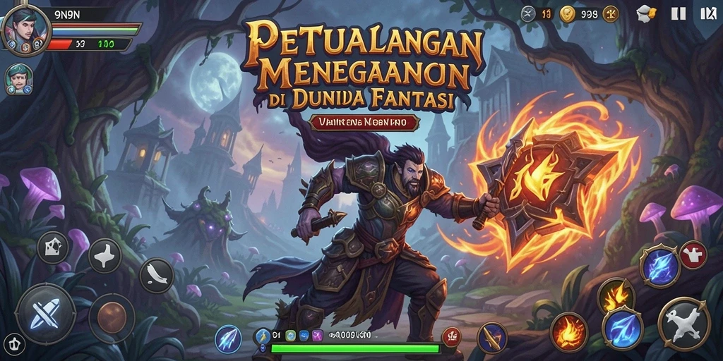 Screenshot dari gameplay 9N9N yang menampilkan aksi petualangan yang seru.