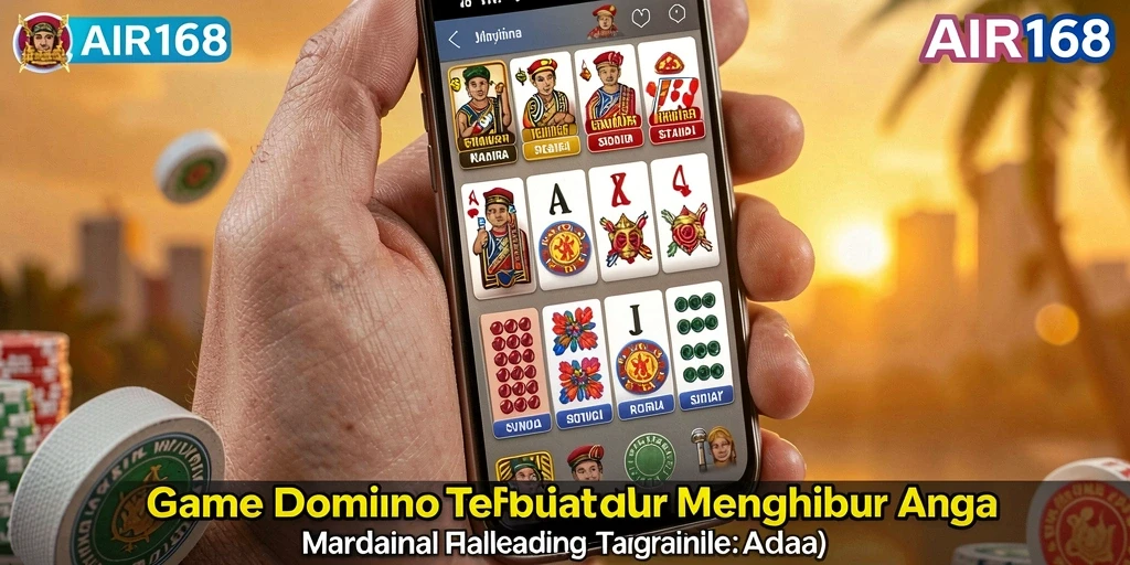 Screenshot menunjukkan gameplay menarik dari AIR168 dalam aksi Domino.