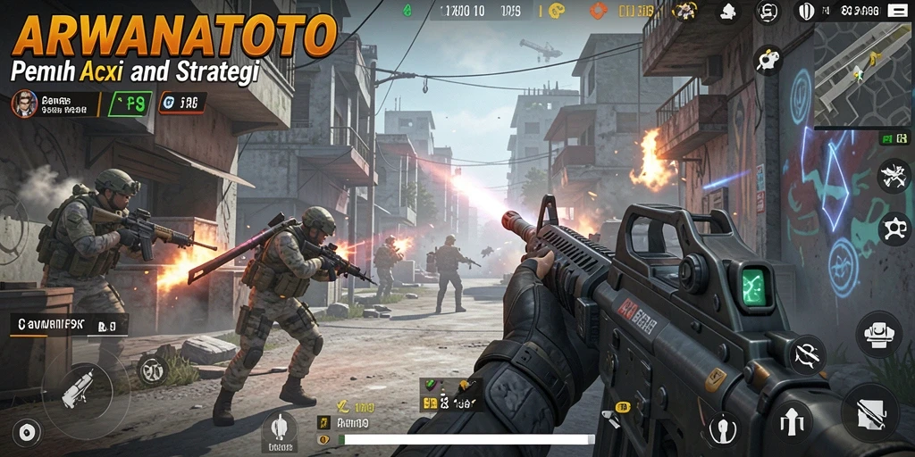 Gameplay dinamis ARWANATOTO dalam aksi penuh ketegangan.