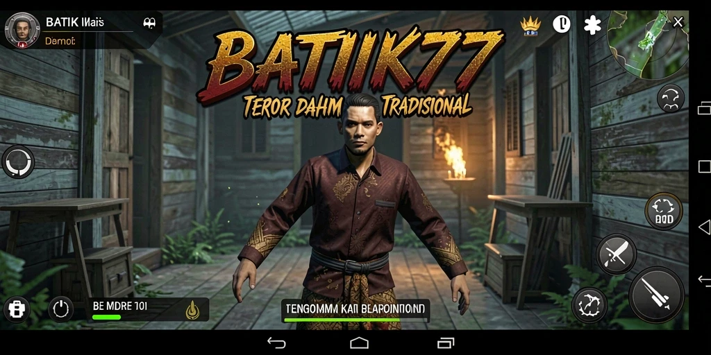 Screenshot gameplay <strong>BATIK77</strong> yang menunjukkan suasana horor yang mencekam.