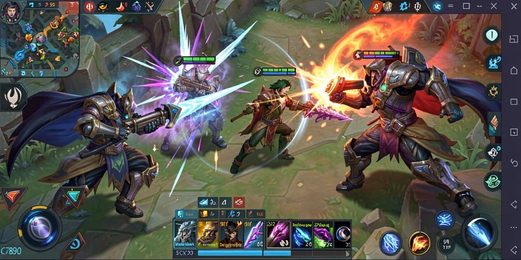 Tangkap aksi seru pertarungan tim dalam gameplay C7890.