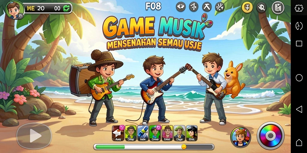 Screenshot fitur gameplay yang menarik dari F08.