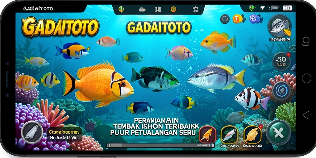 Screenshot gameplay GADAITOTO dengan aksi menembak ikan yang seru.