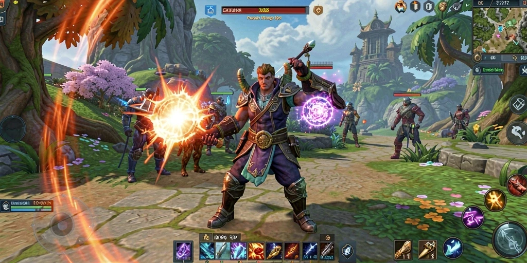 Tampilan gameplay yang memukau dari ID098 dengan aksi epik.