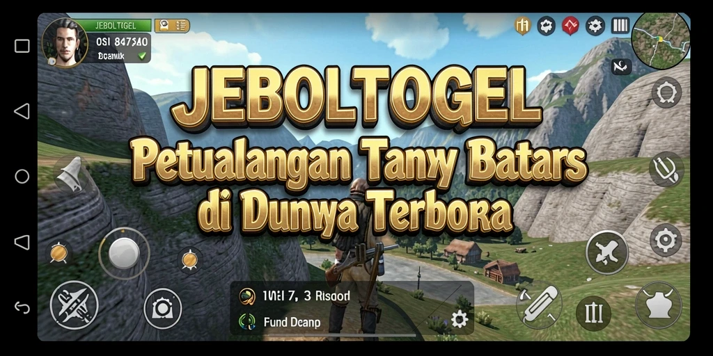Screenshot gameplay JEBOLTOGEL menampilkan dunia terbuka yang menakjubkan.
