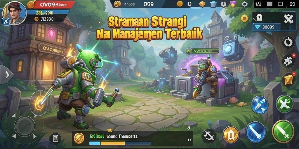 Screenshot OVO99 menampilkan aksi mendebarkan dalam battle SLG.