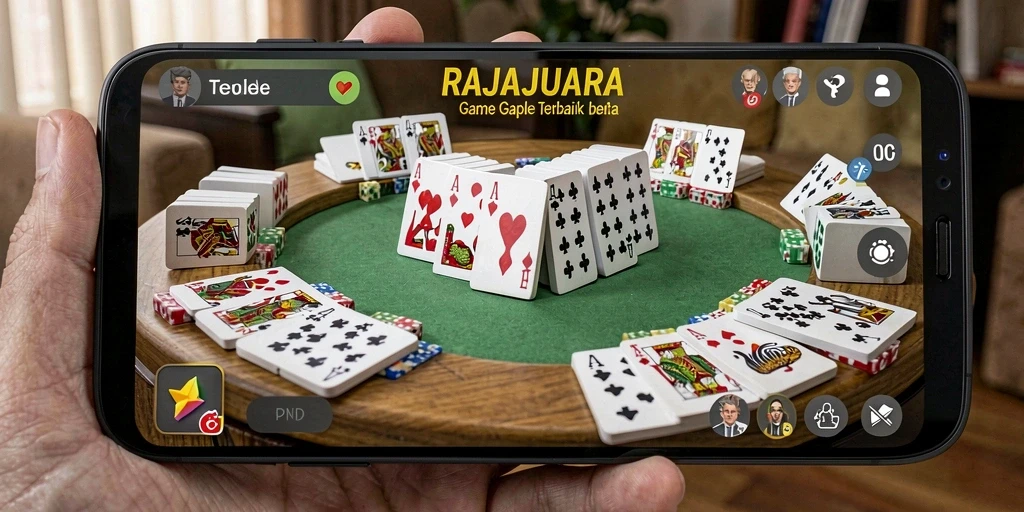 Tampilan gameplay RAJAJUARA yang seru dan menantang dalam permainan Gaple.
