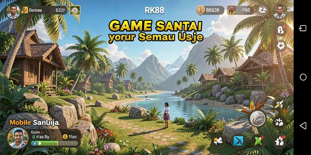 Tampilan gameplay RK88 yang santai dan menarik.