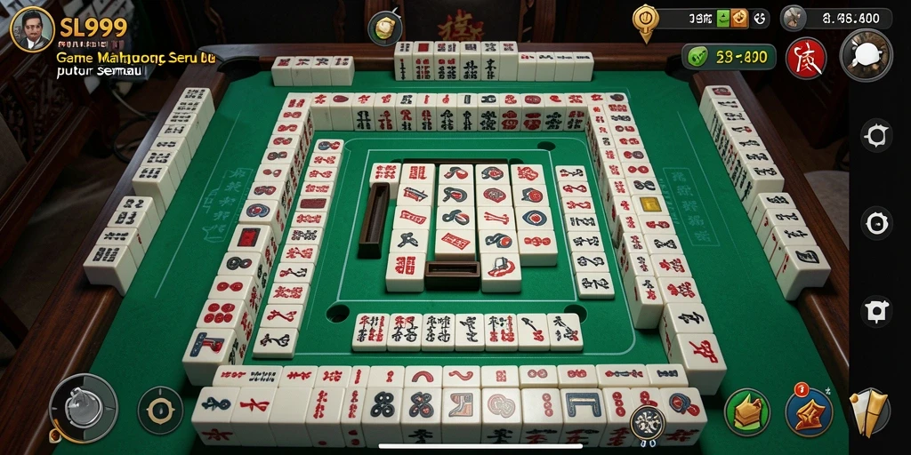 Screenshot dari gameplay Mahjong SL999 yang seru dan colorful.
