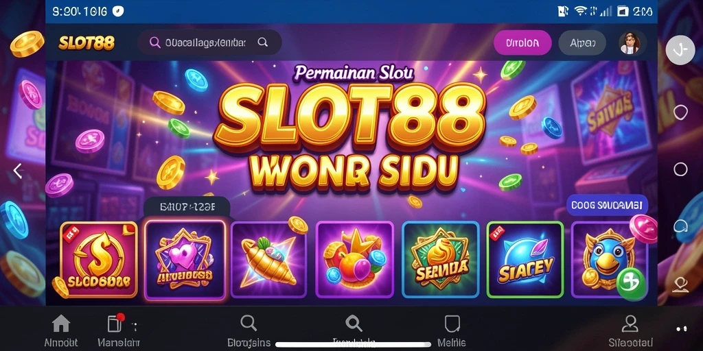 Tampilan gameplay menarik dari SLOT88 dengan berbagai pilihan slot.