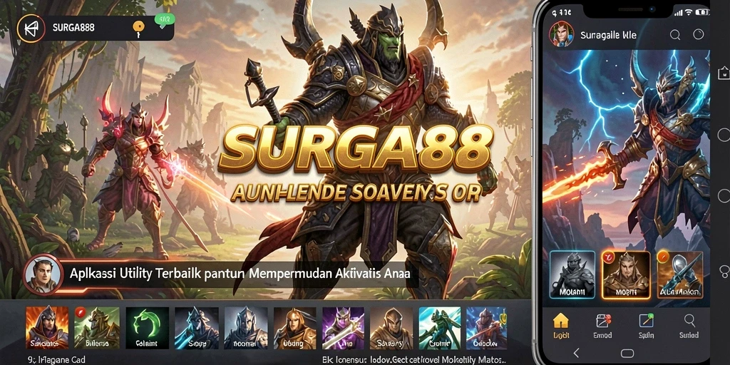 Tampilan antarmuka SURGA88 yang modern dan intuitif.