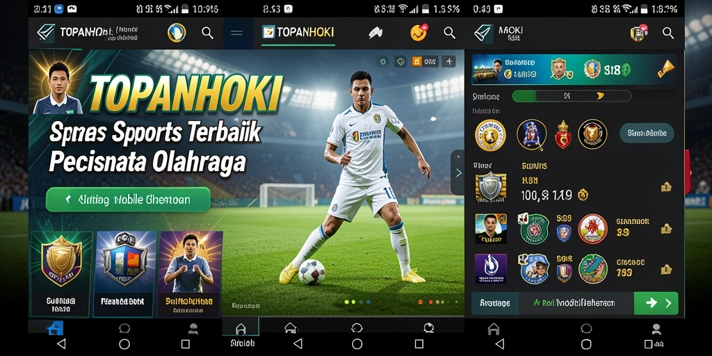 Tampilan menarik di aplikasi TOPANHOKI saat melakukan taruhan olahraga.