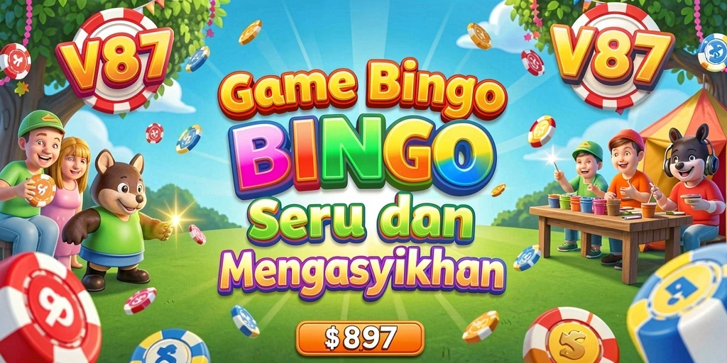Tampilan gameplay seru saat bermain Bingo di V87.