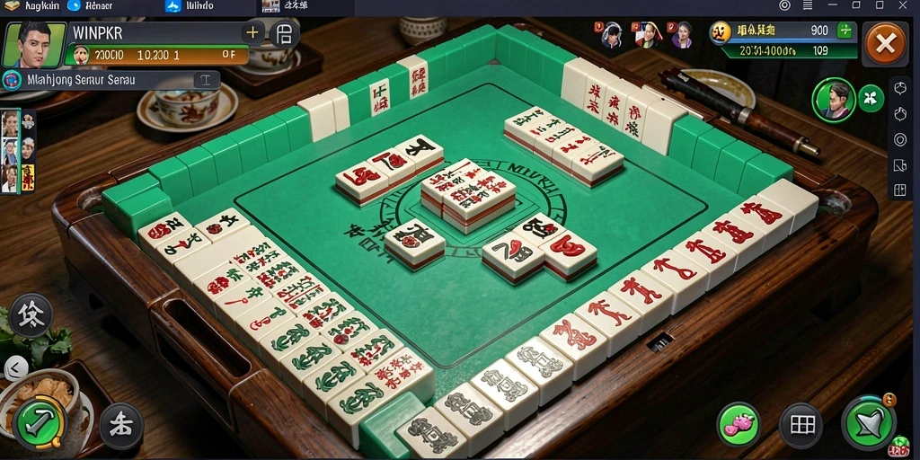 Tampilan gameplay <strong>WINPKR</strong> yang menarik dan menantang di dalam permainan Mahjong.