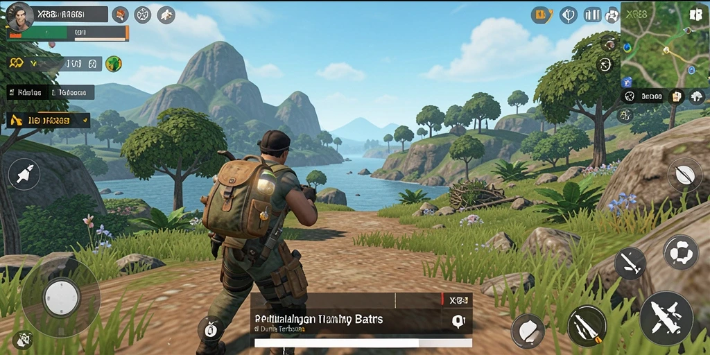 Tampilan gameplay XR88 yang menakjubkan di dunia terbuka.