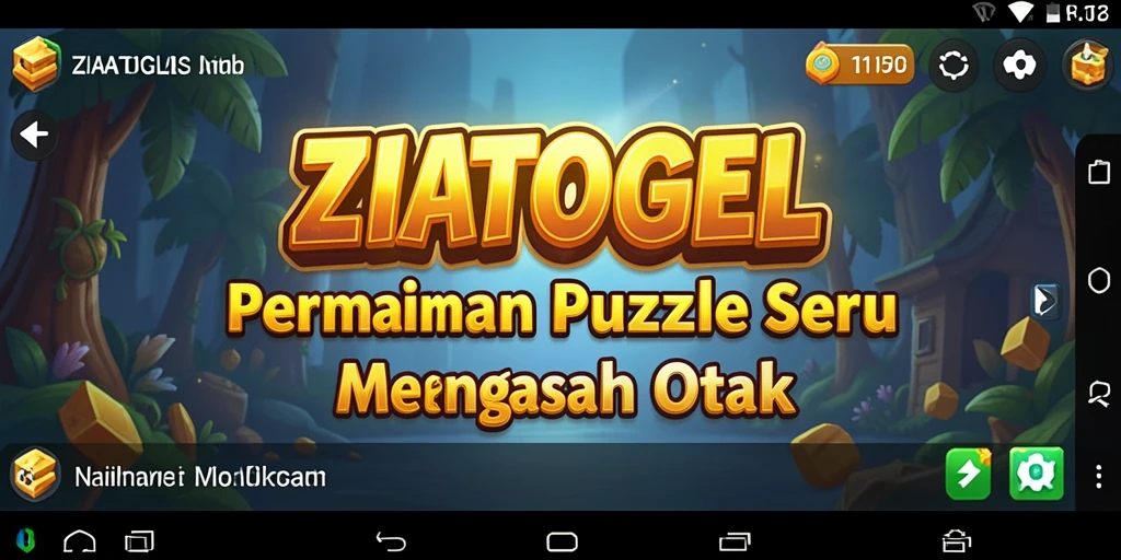 Screenshot gameplay ZIATOGEL menampilkan tantangan puzzle yang menarik.