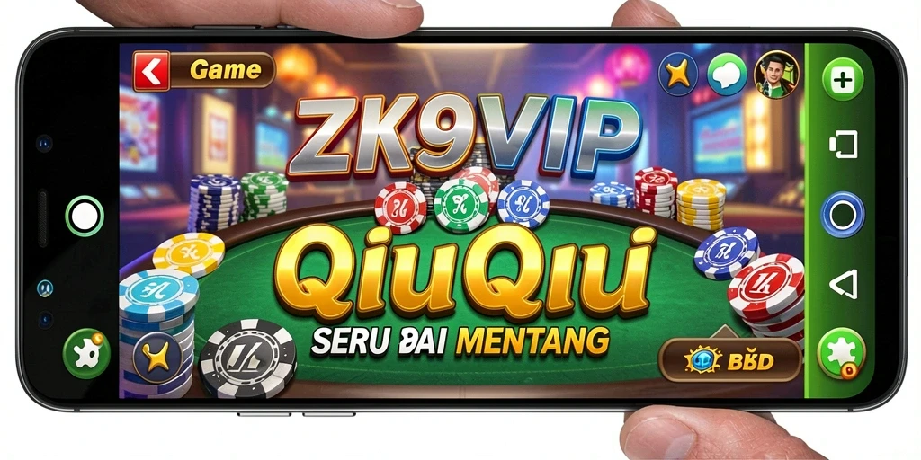 Tangkapan layar gameplay ZK9VIP yang menampilkan aksi QiuQiu yang seru.